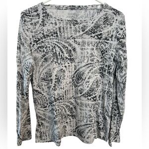 Woman’s Sonoma life + style Long Sleeve Paisley Tee Size XL